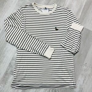 Denim & Flower Ricky Singh Striped Embroidered Duck Long Sleeve Shirt. M